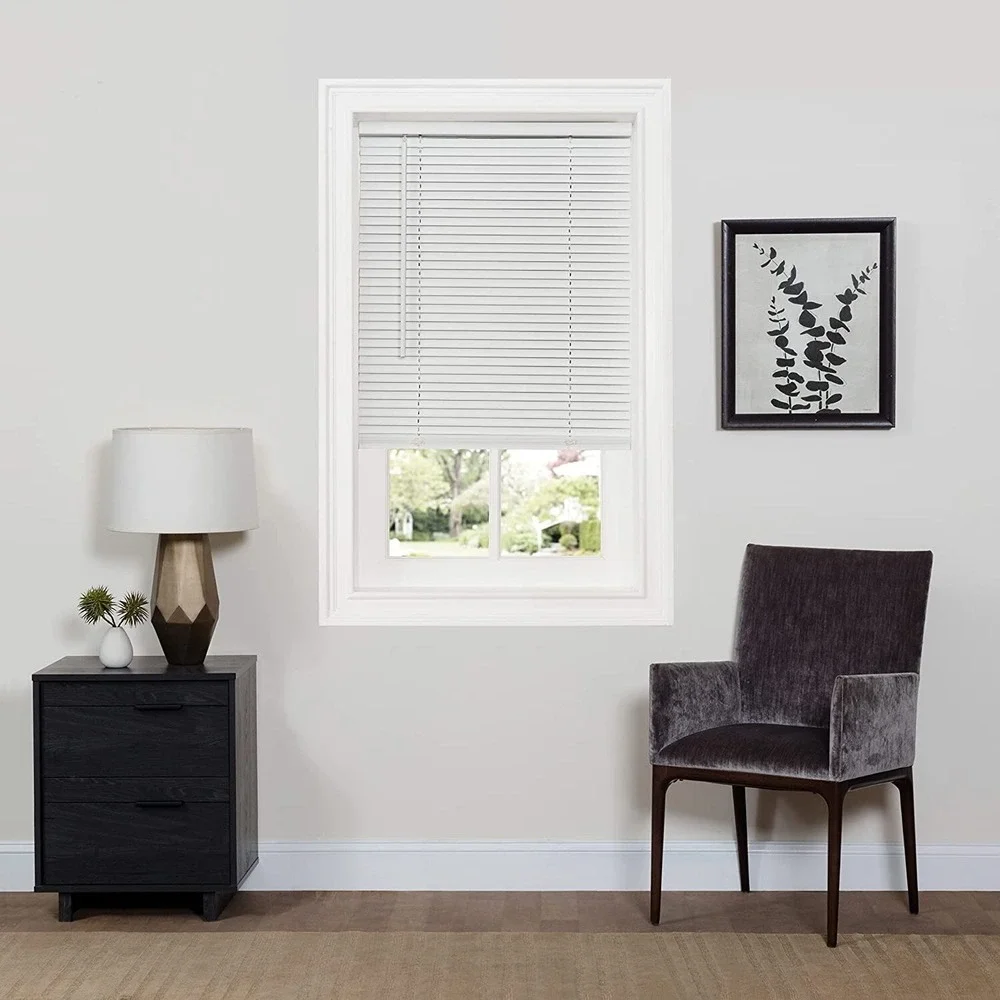 Achim GII Deluxe Sundown Cordless Mini Blind 29x64 White Room Darkening 1